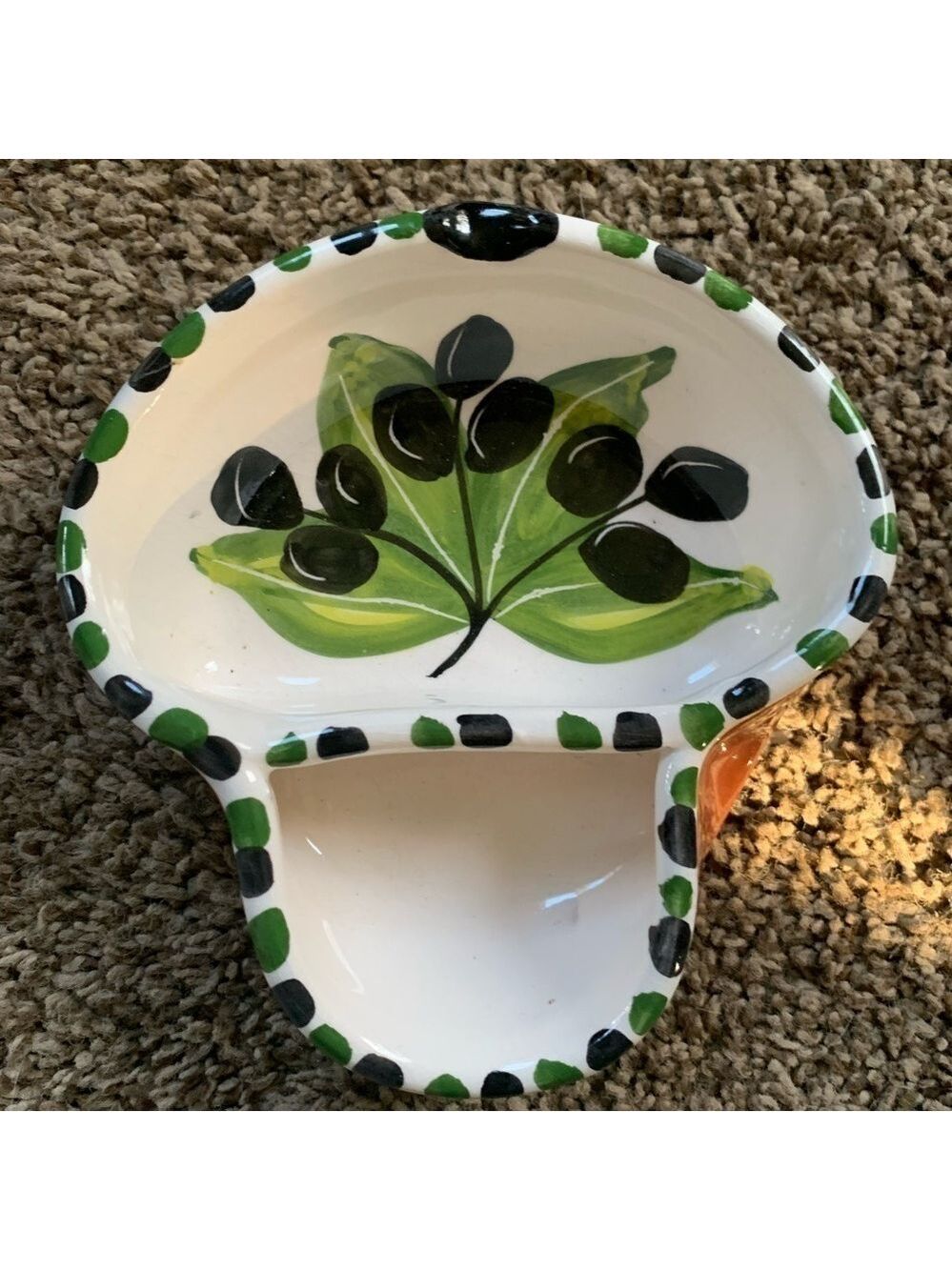 Stoneware Ceramic Olive Dish